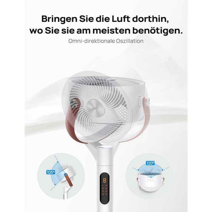 Dreo PolyFan 513S: Тихий розумний вентилятор з широким охопленням та 6 режимами