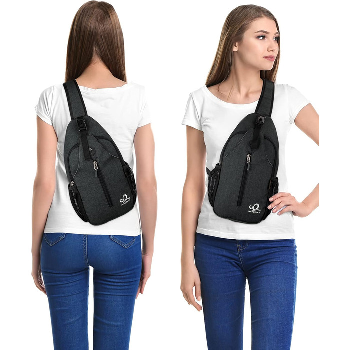 Сумка на плече WATERFLY Sling Rucksack для чоловіків і жінок, регульований ремінь, для прогулянок та подорожей