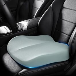 Подушка для сидіння в авто з Memory Foam, ортопедична, для водія та пасажирів, чорна (синя). Підвищення сидіння, для офісного крісла, інвалідного візка.