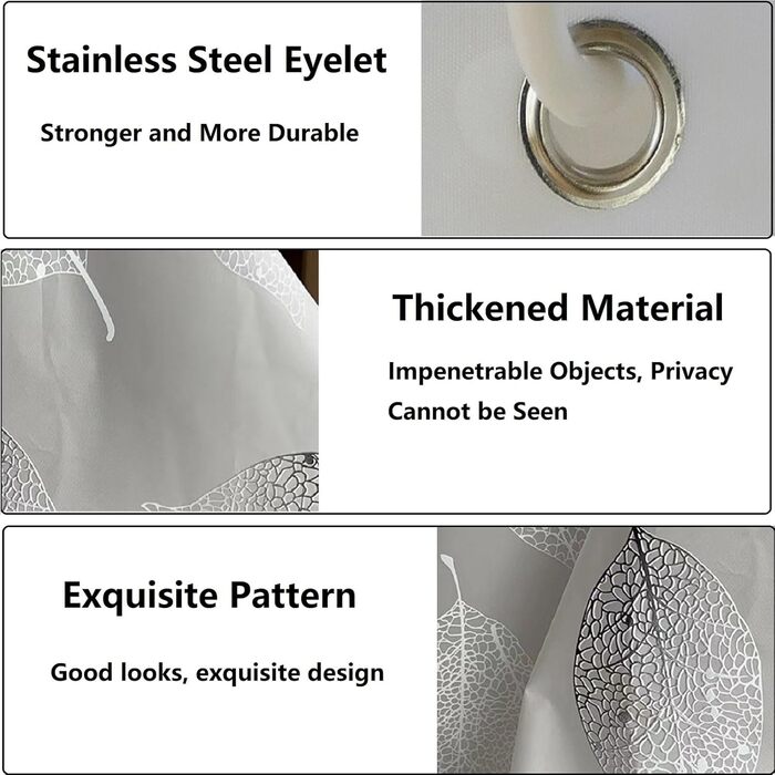 Шторка для душу Bavooty Anti-Schimmel 180x200 см, водовідштовхувальна, швидковисихаюча, для ванної кімнати, з 12 кільцями, зелений пісок, 1.8 x 2 м