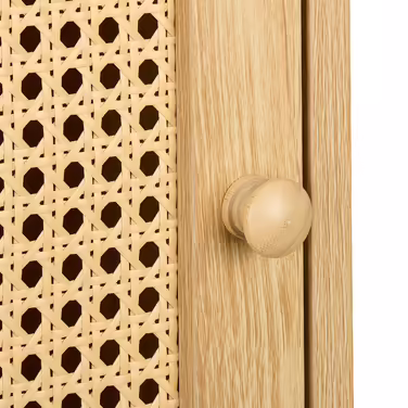 Relaxdays Nightstand with Rattan Design