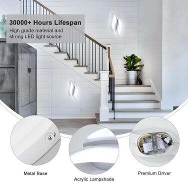 LED настінний світильник Dorlink для дому: спальня, вітальня, коридор. Сучасний дизайн Art Deco, тепле біле світло (12W)