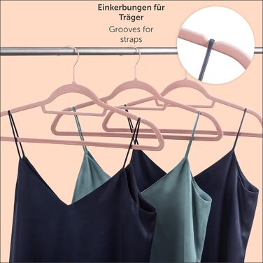 Blumtal Clothes Hangers, 50 Pieces - Velvet Clothes Hangers, 360° Swivel and Load-Bearing - Space-Saving and Non-Slip Clothes Hangers - Pink Velvet Clothes Hangers - Velvet Hangers - Pink Velvet Clothes Hangers