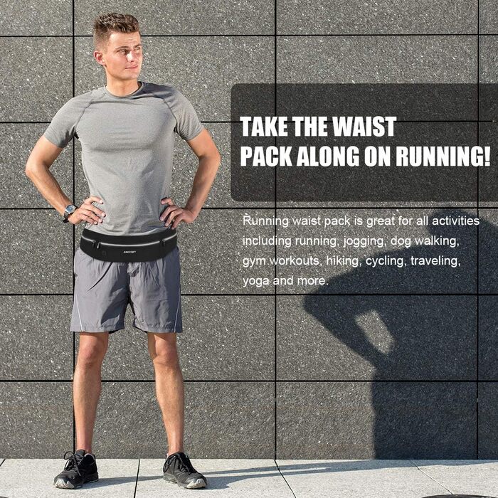 Сумка на пояс Haissky для бігу та подорожей: зручна та компактна (до 6.9 дюймів)