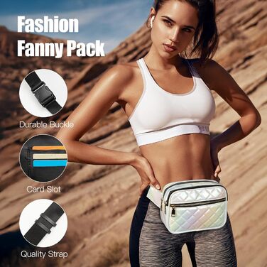 Жіноча бананка Jueachy: водонепроникна сумка через плече з ромбовим візерунком, 4 відділення на блискавці, для активного відпочинку та фестивалів