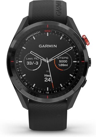 Годинник GPS Garmin Approach S62, чорний - гольф навігатор з інтегрованим віртуальним каді та картографією