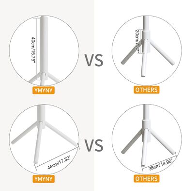 YMYNY Clothes Rack, For Clothing, Jackets, Hat, Wardrobe in Tree Shape, Clothes Rail With 8 Hooks, Bedroom, Hallway, Natural Colors HCR001N (White)