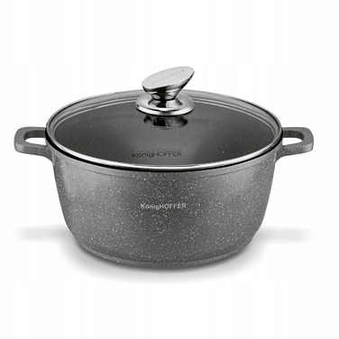 Набір алюмінієвих каструль Konighoffer Pollo Grey, 12 предметів