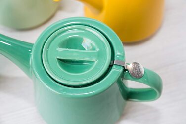 London Pottery Company 78402 Hi-T Teapot Set with Filter and Integrated Drip Tray, Stoneware (2-Cup Teapot (650 ml), Green)