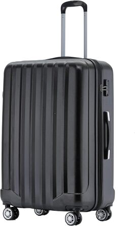 Чемодан з колесами Beibye TSA-Schloß 2080, чорний, L (з розширенням)