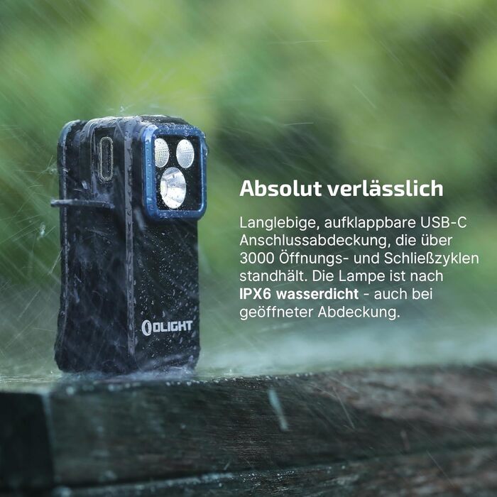 Міні-ліхтар OLIGHT Oclip Pro LED з розсіяним, фокусованим та червоним світлом, 500 лм, USB-C, IPX6, кліпса, для бігу, кемпінгу, аварій