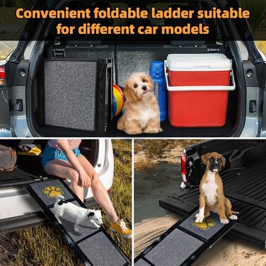 Східці для собак до авто Hunderampe 160 см, складані, для великих собак, з антиковзким килимком, SUV, ручне переношення