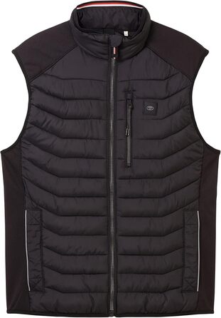 Жилет чоловічий гібридний степеневий TOM TAIOR з коміром, артикул 19168, колір Black (XXL)