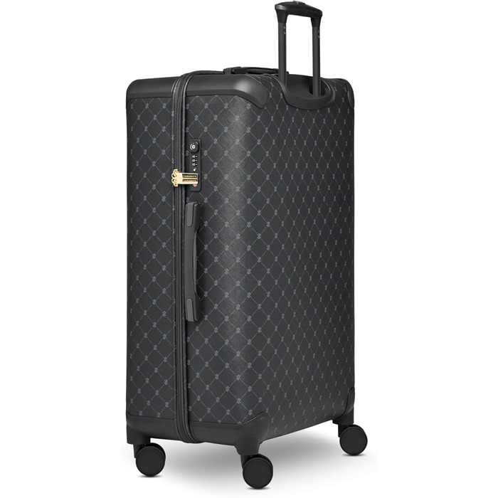 Чемодан Lazarotti Palermo: середній, 49 x 29 x 66 см, гібридний матеріал, TSA-замок, 4 колеса, захист кутів (Чорний)