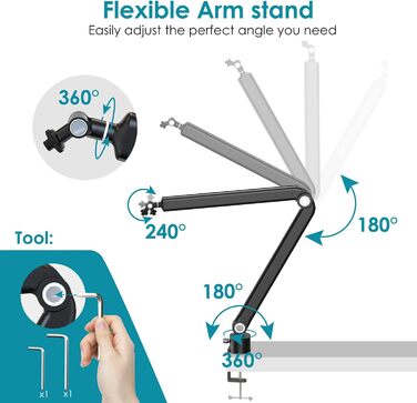 Кріплення для мікрофона YOUSHARES A-Universal (сумісний з Seiren Mini, V3 Mini/Chroma, Razer Seiren V2 X/Pro, Seiren X)