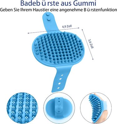 Набір щіток для собак, 5 шт. для грумінгу, самоочищувані, для великих та середніх собак, котів та дрібних тварин, для довгої та короткої шерсті, зменшує випадання шерсті, блакитний