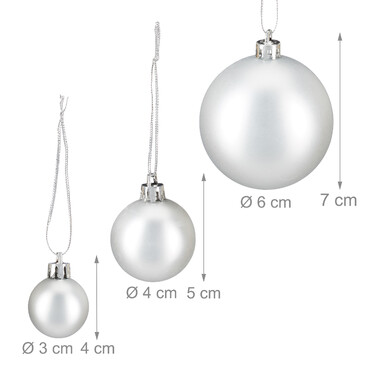 Relaxdays Set of 100 Christmas Baubles