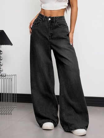 Джинси жіночі широкі Baggy Denim Y2K 90-ті Vintage Hip Hop чорні XL
