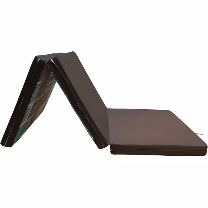 Goliez Folding Mattress 3-Piece Folding Mattress Guest Mattress, Foam Mattress, Folding, Foldable Camping Bed, Washable Cover (Brown, Single (190x60x7cm))