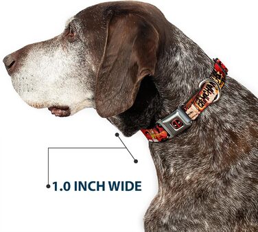 Нашийник для собак Buckle-Down Deadpool Kills Deadpool, L, 3.8 см, універсальний