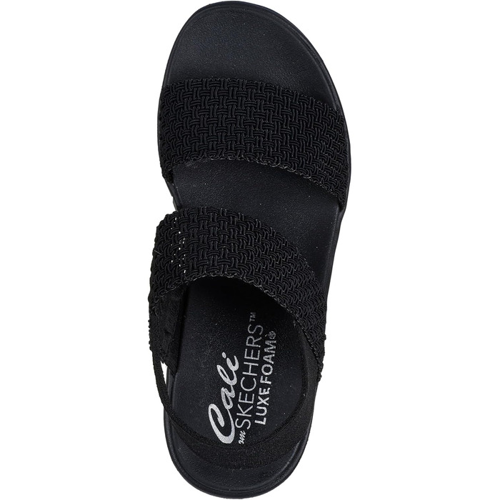Skechers Cali Day сандалі жіночі на підборах, чорні плетені (35 EU)
