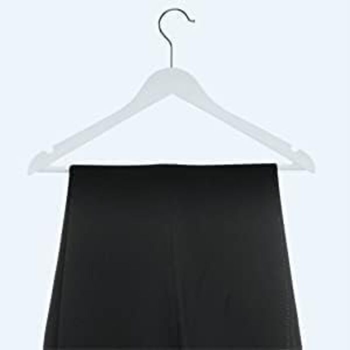 Вішалка для одягу Evolluxi Lotus з масиву дерева, для сорочок та курток, 360° обертання, ретро дизайн (білий, 8 шт.)