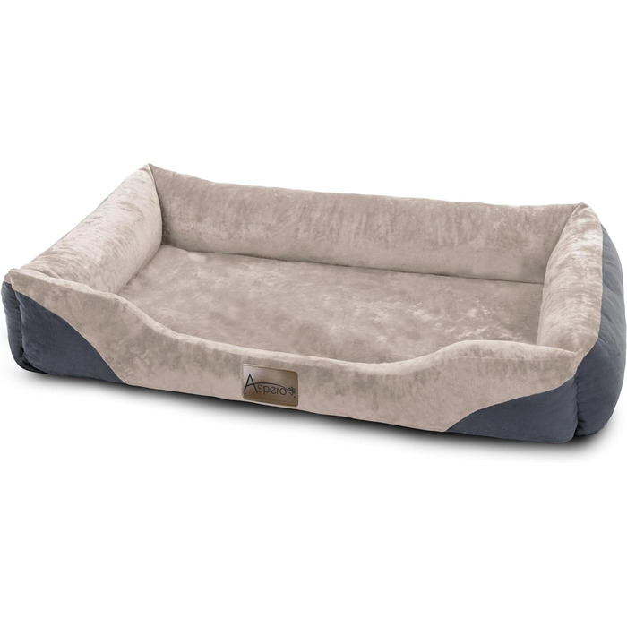 Крісло-ліжко для собак - м'яке ліжко-кошик з високим бортиком, 40x50 см, бежеве