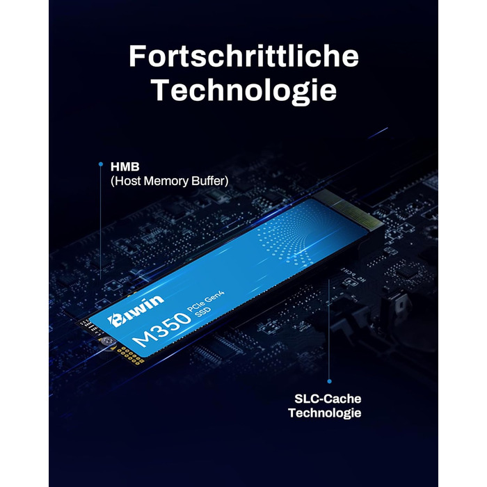 SSD BIWIN NV7200 M.2 2TB NVMe 2.0 PCIe Gen4x4 - до 7200 МБ/с, HMB, для ПК, ноутбука, PS5