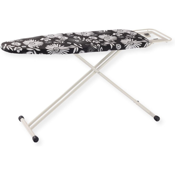 Прасувальна дошка SensaHome розкладна, 120x38 см, з підставкою для праски, квітковий принт, сірий