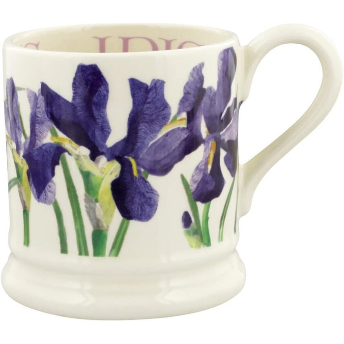 Emma Bridgewater Large Mug 1/2 Pint, Ceramic Coffee Cup Large - Stoneware Mug, Cappuccino, Latte, Coffee, Tea Cup - Beautiful Mugs, Birthday Gift - Blue Iris Coffee Mug