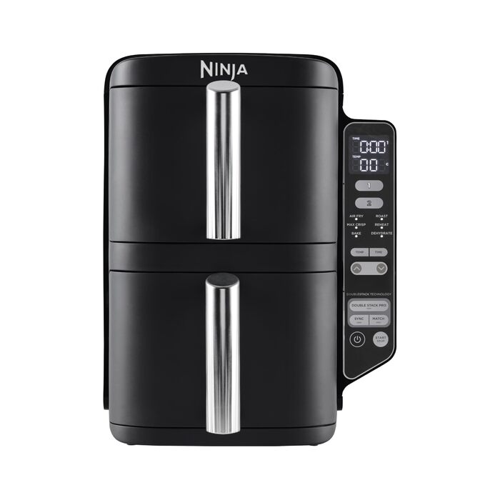 Аерофритюрниця Ninja Double Stack XL 9,5л з двома кошиками – фритюрниця гарячим повітрям, 6 функцій, 8 порцій SL400EU