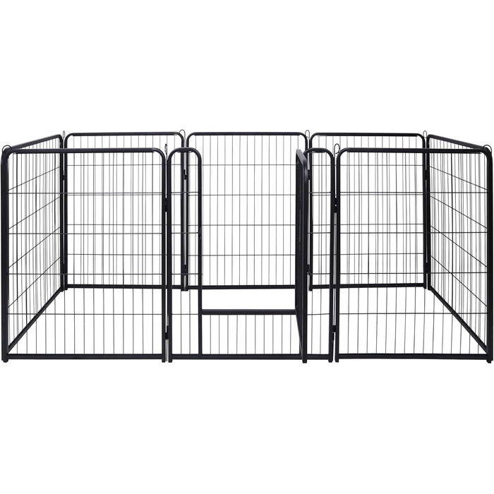 Клітка для собак, котів та тварин, металева, розкладна, 8 секцій, 80x65 см