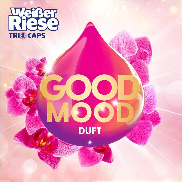 Капсули для прання кольорових речей Weißer Riese Trio-Caps Color Орхідея, 120 шт