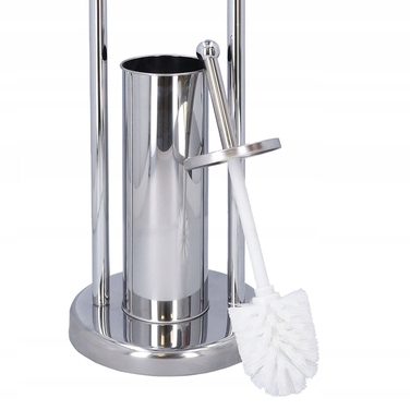 Підставка для йоржика та паперу 2в1, набір для туалету, сріблястий