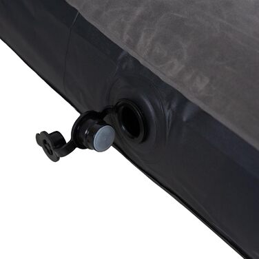 Надувний матрац Avenli для кемпінгу 1-2 особи, 191x137x22 см, сірий - гостьовий матрац з флокованою поверхнею для дому та подорожей