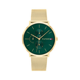 Годинник Tommy Hilfiger для жінок: кварцовий, з трьома додатковими циферблатами, водостійкий (3ATM), з ремінком з шкіри або нержавіючої сталі (з плетеним або з ланцюжком), зелений
