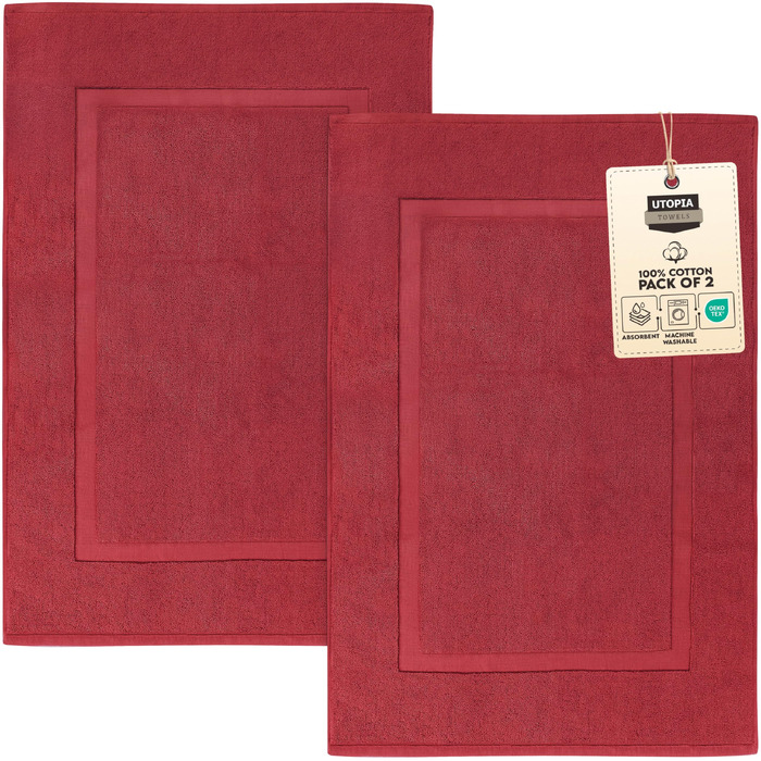 Набір бавовняних килимків у ванну Utopia Towels, 53.3 x 86.4 см, темно-сірі, 2 шт.