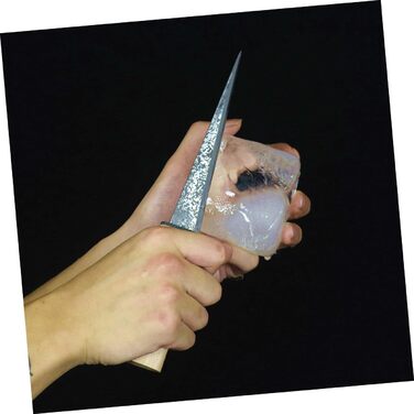 SHOWERORO Ergonomic Ice Tool Portable Ice Crusher for Bartenders Ice Crushing Tool Made of Refined Steel and Wood Ice Pick for Drinks Conical Ice Pick Ice Breaking Tool