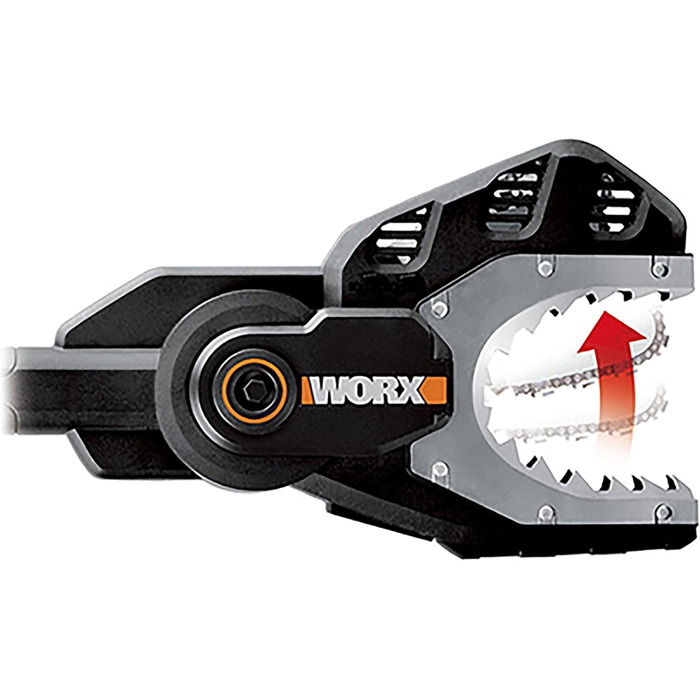 Акумуляторна гілкоріз Worx Jawsaw WG329E.9 20V з захисною закритими ланцюгом та сталевими зубами (без АКБ та зарядного пристрою)