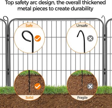 Вольєр для собак Yaheetech з 8 секцій, 80x80 см - вольєр для цуценят, переносний загон для тварин, з дверцятами для дому та саду