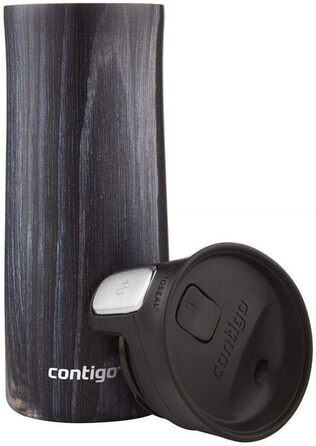Термокружка Contigo Pinnacle Autoseal, 420 мл, нержавіюча сталь, з кришкою Easy-Clean, BPA-free, Indigo Wood