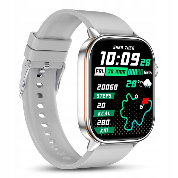 Жіночий смартгодинник JG Smart QX17 з GPS, сріблястий