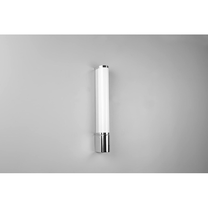 Trio Leuchten LED Bathroom Wall Light Piera 284074206, Chrome-colored plastic, includes 8 Watt LED, switch, socket, chrome