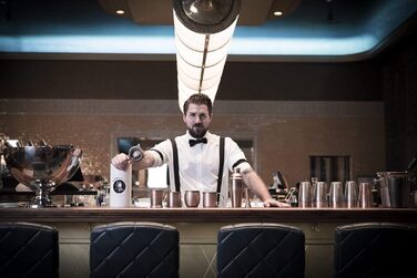 Набір для коктейлів Buddy's Bar Moscow Mule: 2 мідні келихи 500 мл, мірний стакан 5 cl, барна ложка 27 см, прес для лайма, подарункова коробка, харчова мідь, 4 предмети