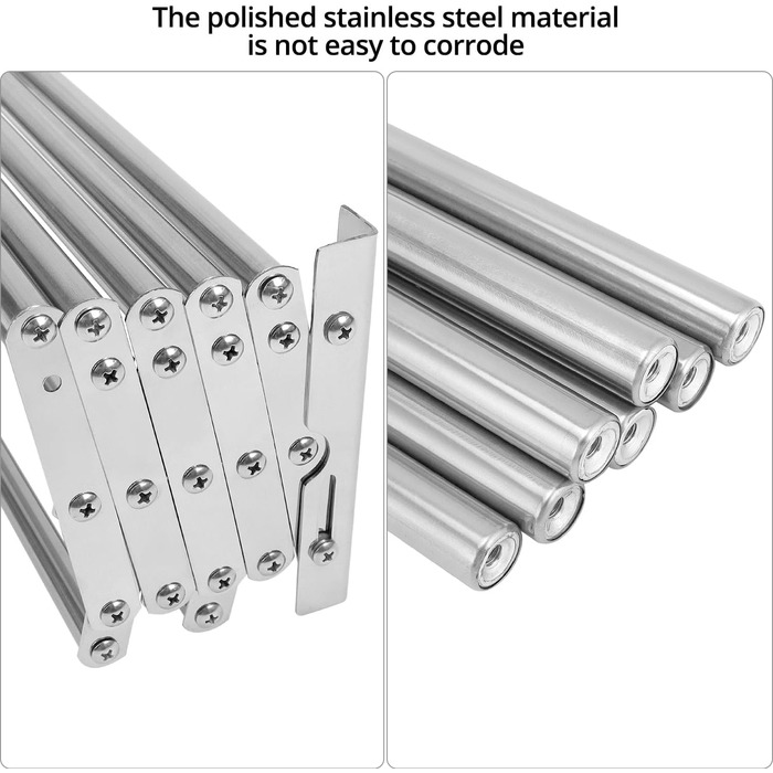 Сушарка для білизни настінна розкладна QWORK® 7 стержнів для балкону та пральні