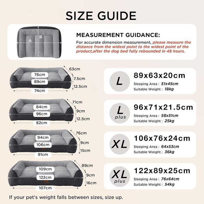 BEDSURE Лежанка для собак великих порід - 106x76 см, товста, з водонепроникною наволочкою, антиковзаюча, з м'якого плюшу Sherpa, темно-сіра