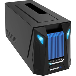 Док-станція Sabrent для 2 HDD/SSD SATA з USB-C, 2.5/3.5 дюймів, 5Gbps, підтримка клонування дисків, без інструментів