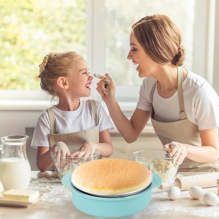 Форма для випічки Hikaproligt з нержавіючої сталі, діаметр 26 см, кругла, з антипригарним покриттям, не протікає, з силіконовим захистом, знімний дно, ідеальна для чізкейків, форма для випічки тортів 25 см