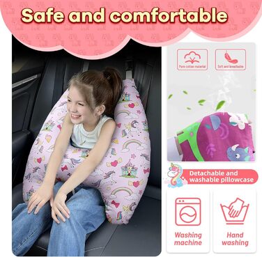 OHAANYY Sleep Pillow for Car Kids & Travel Pillow Kids Car, Car Pillow Kids/Sleep Pillow Kids Car, H-shaped Pillow Car Suitable for Holiday Travel for Children (Headrest not included)