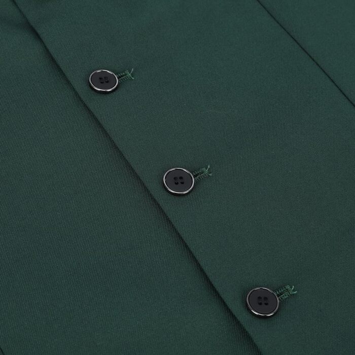 Чоловіча жилетка Allthemen V-подібний виріз, однобортна, Slim Fit, для ділового костюма, жилетка-вест (3XL, Зелений)